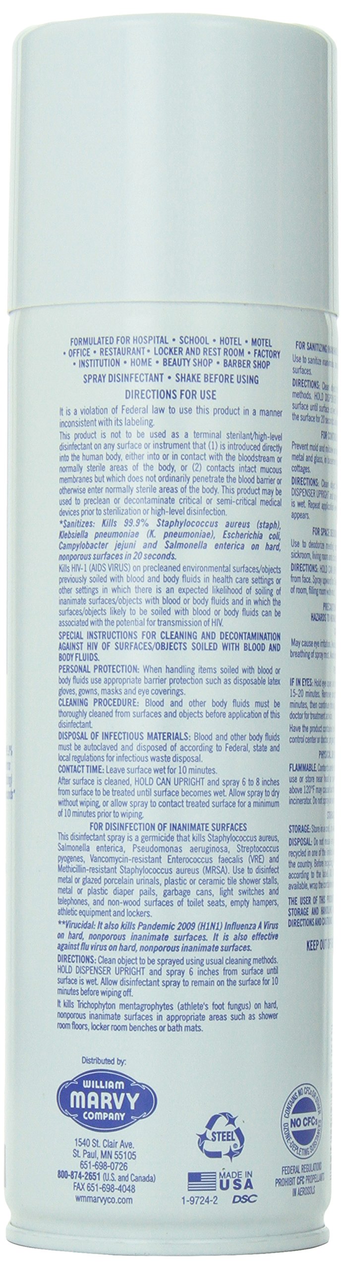 MAR-V-CIDE Spray Disinfectant, 16.5 oz – Hospital-Grade Disinfectant & Deodorizer Spray, Kills Germs, Bacteria, Viruses, Fungus & Mildew – For Salons, Barbershops, Gyms & Homes