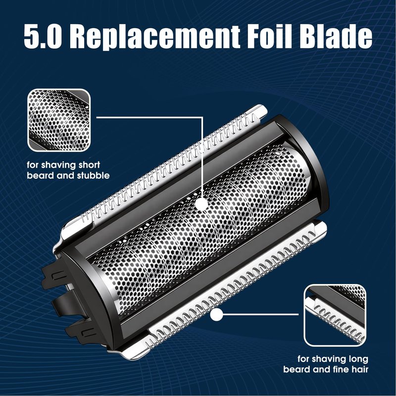5.0 Ultra Shaver Replacement Blade - Compatible with Lawn Mower 5.0 SkinSafe Razor | Black, 2-Pack