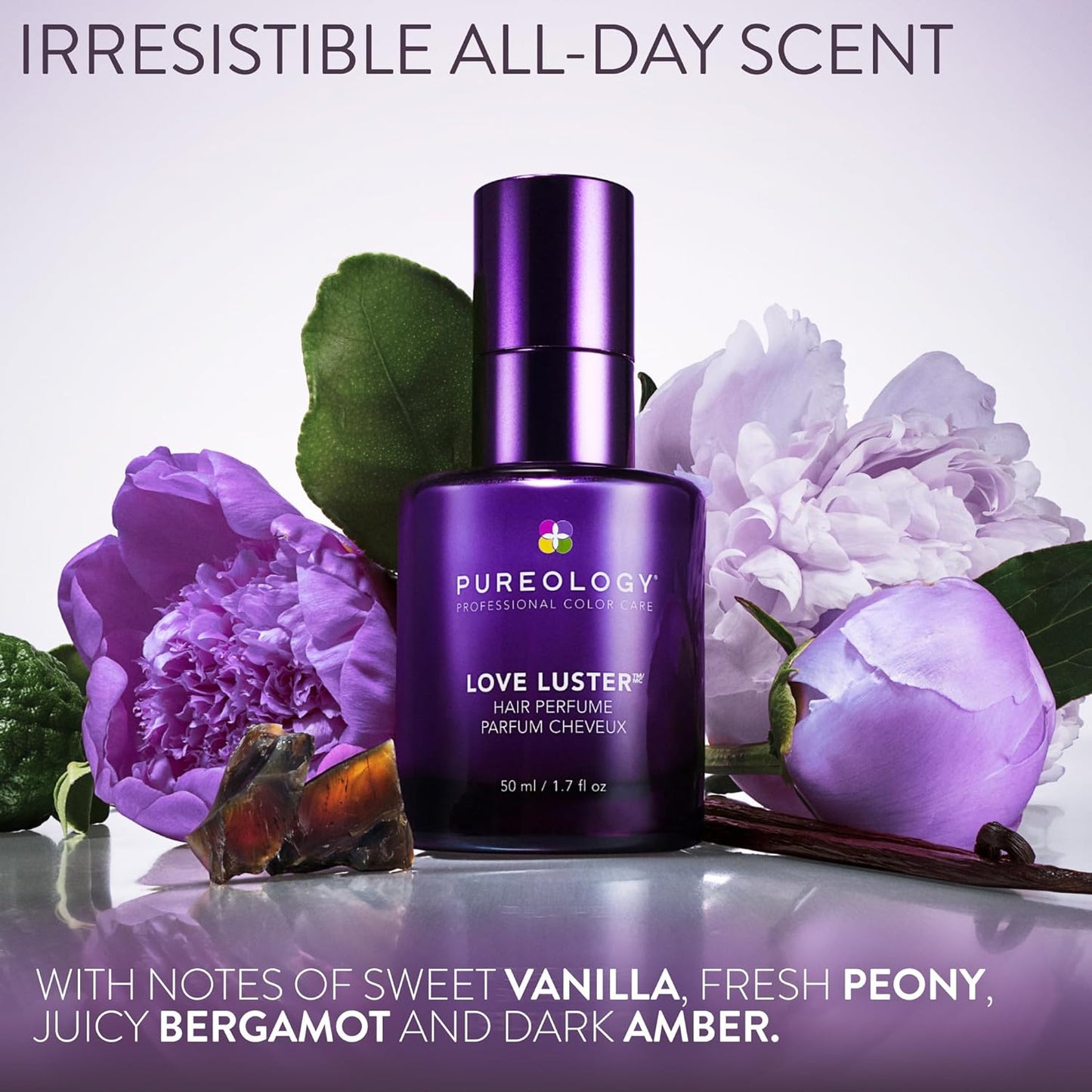 Pureology Love Luster Hair Perfume - Hydrating Mist with Vanilla & Peony | Color Safe, No Drying Alcohols