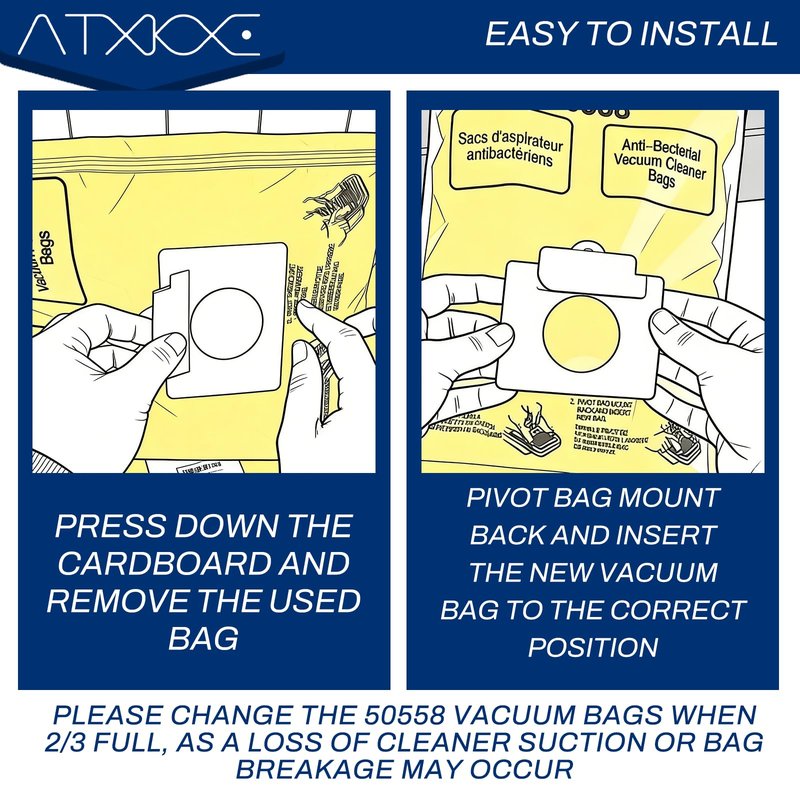 5055 Replacement Bags Compatible with Kenmore Canister Vacuum Type C/Q 50555, 50557, 50558 and Type C-5, C-18, 16 Pack