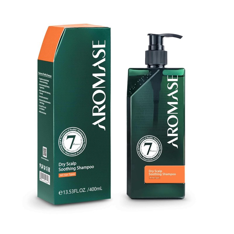 Aromase Dry Scalp Shampoo - Soothing Amino Acid Formula for Itch Relief - 14 oz