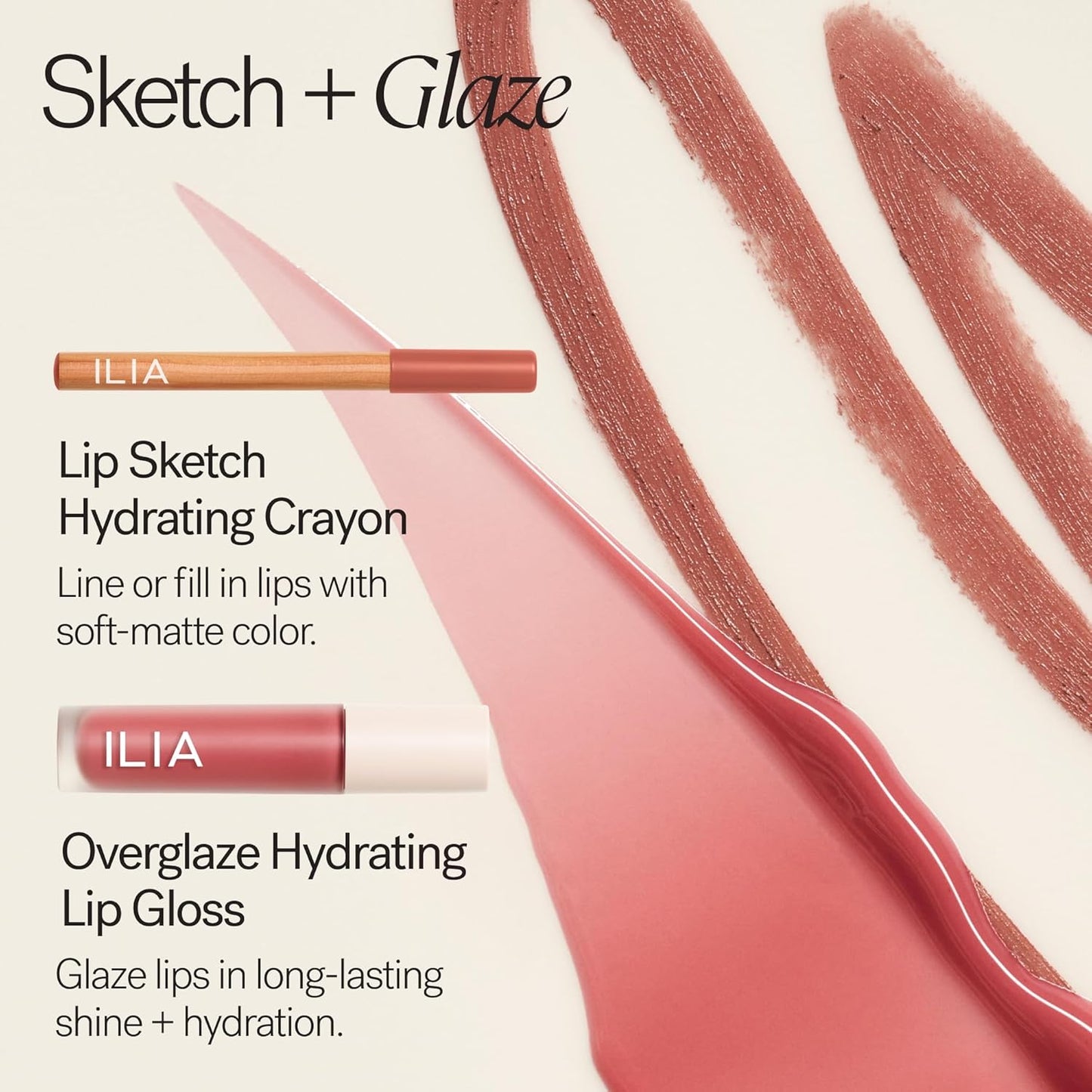ILIA Overglaze Hydrating Lip Gloss - Plump & Smooth | Long-Lasting, High Shine | 24-Hour Hydration, Vegan (Figure)