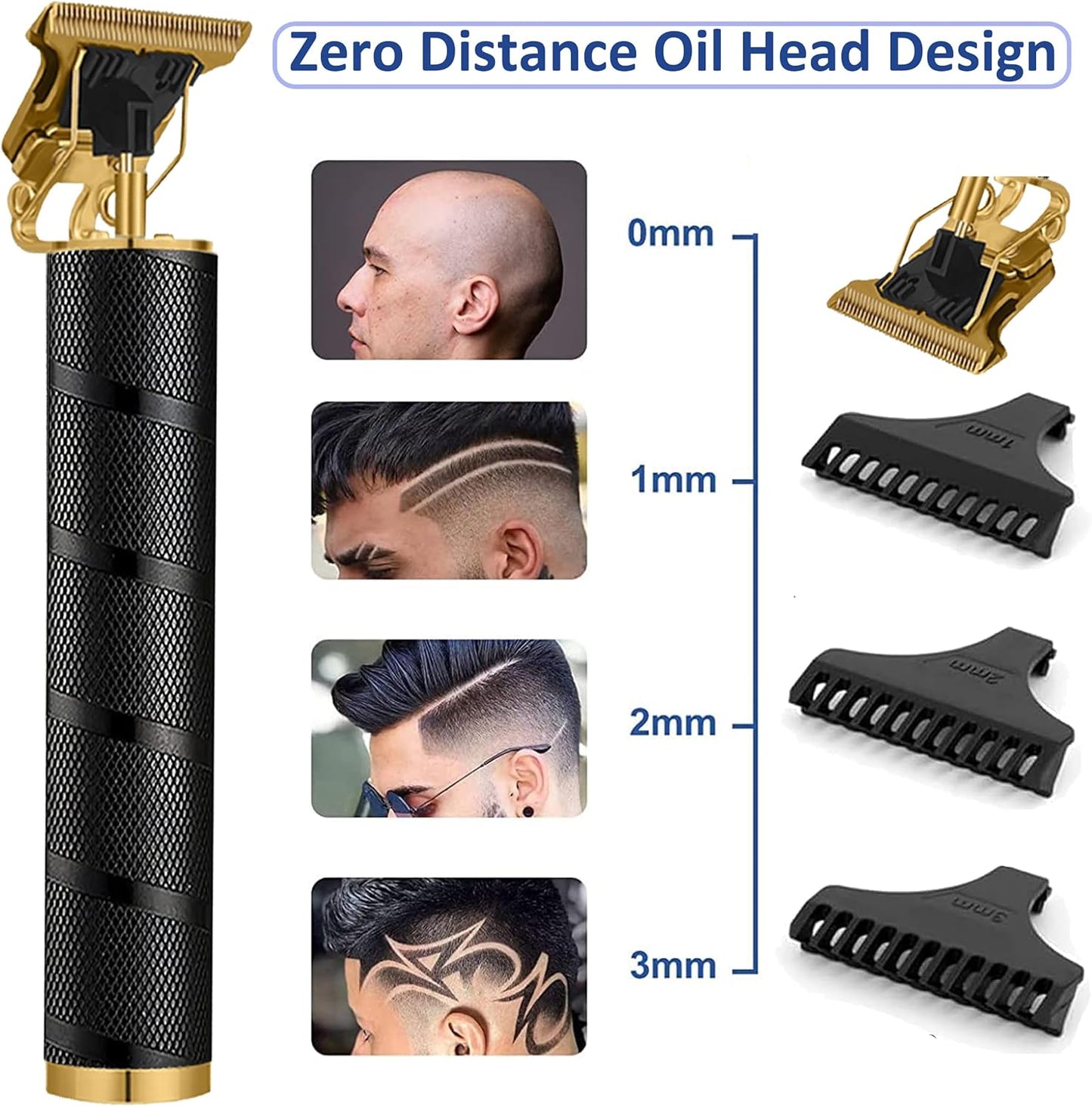 Cordless Hair Clipper & Beard Trimmer - Rechargeable T-Blade Grooming Kit for Home & Travel | Perfect Gift for Men
