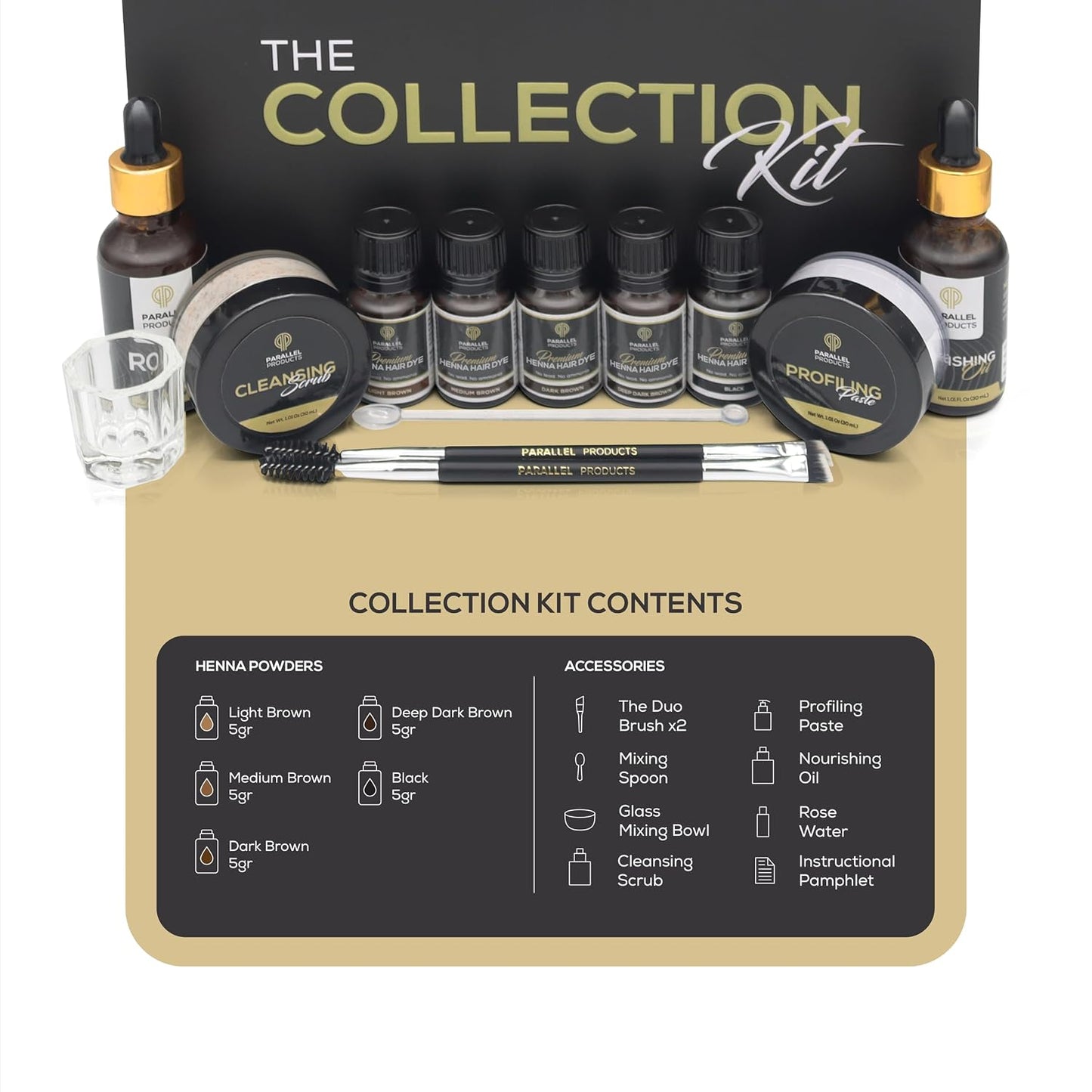 Henna Hair Color Kit - Professional Tinting for Gray Coverage | Complete Spot Coloring Set
