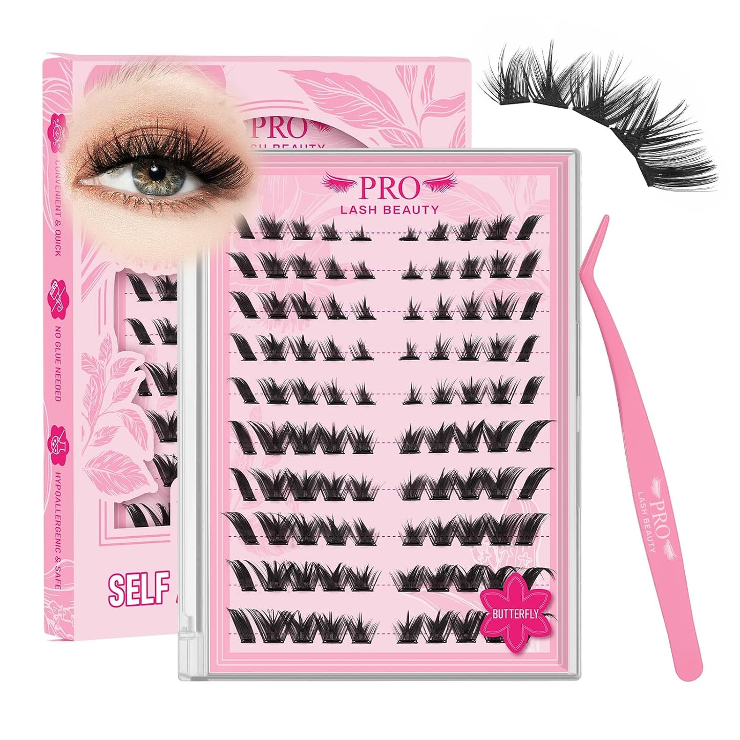 Lash Clusters - 72 Pcs DIY Individual Cluster Lashes | Volume Wispy 8-16mm, Soft & Reusable