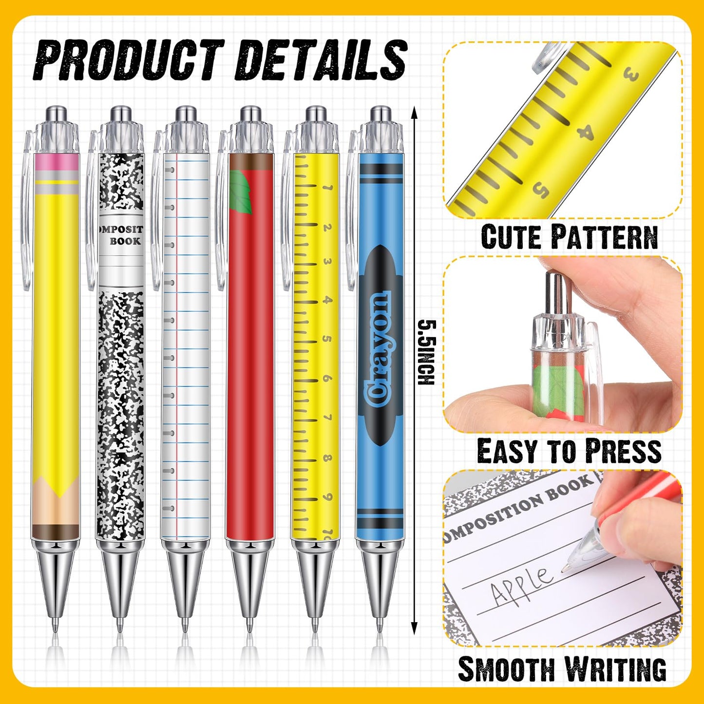 Honeydak 24 Set Back to School Teacher Gift Bulk Teachers Appreciation Gifts in Bulk Teacher Tumbler Cute Composition Notebook Sticky Note Ballpoint Pen for Mentor Lecturer Educator (16 oz,Classic)