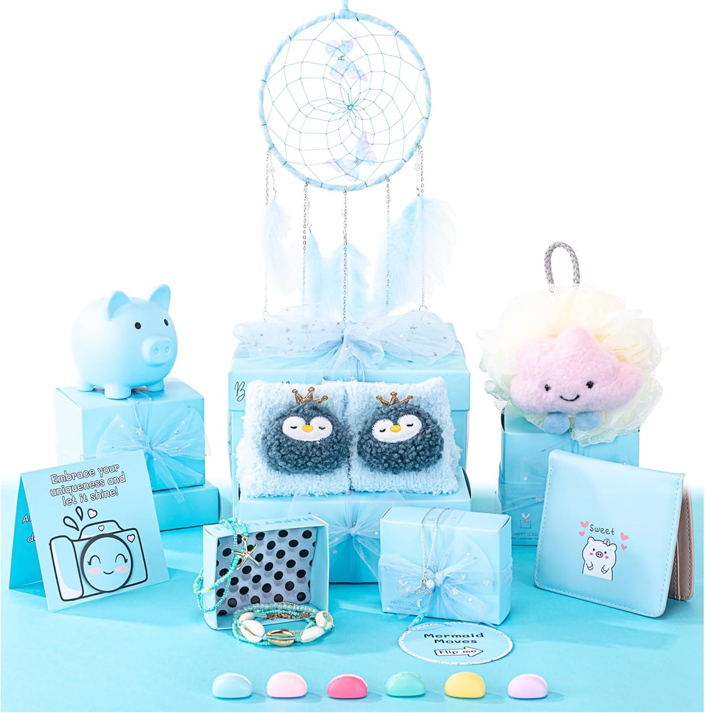 LolliBox Birthday Gift Set for Tween & Teen Girls | 8 Individually Wrapped Gifts, Ages 8-15