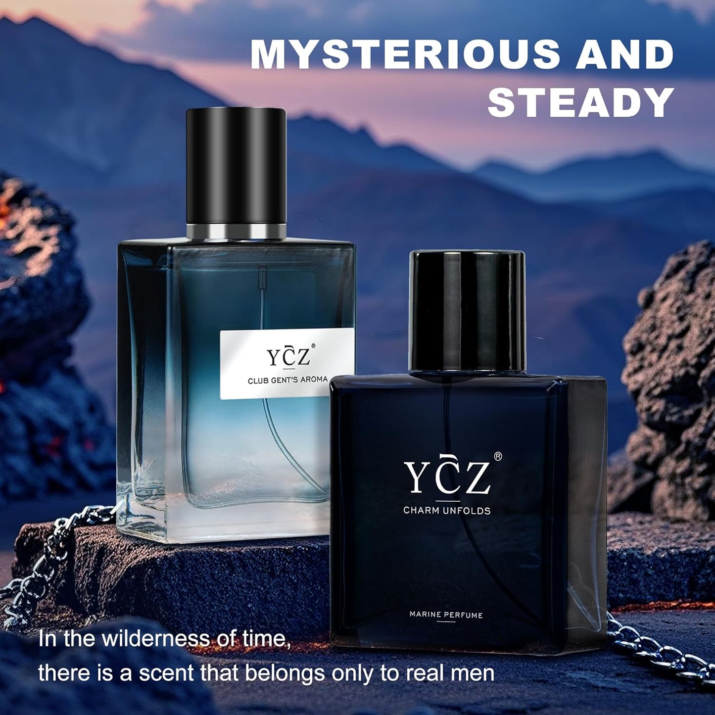 Ycz Cologne for Men - Marine & Club Fragrance Collection | 1.7 Fl Oz Eau de Parfum, Sophisticated Woody Citrus Scent