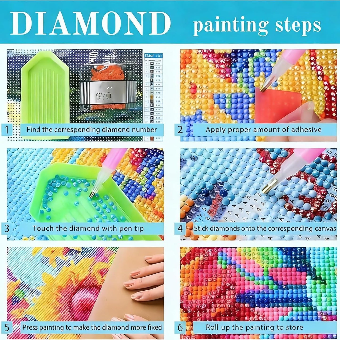 5D Diamond Painting Kits for Adults - Romantic Couple Matching Art Set | Sunset Ocean Full Drill Canvas 12 x 16 Inch