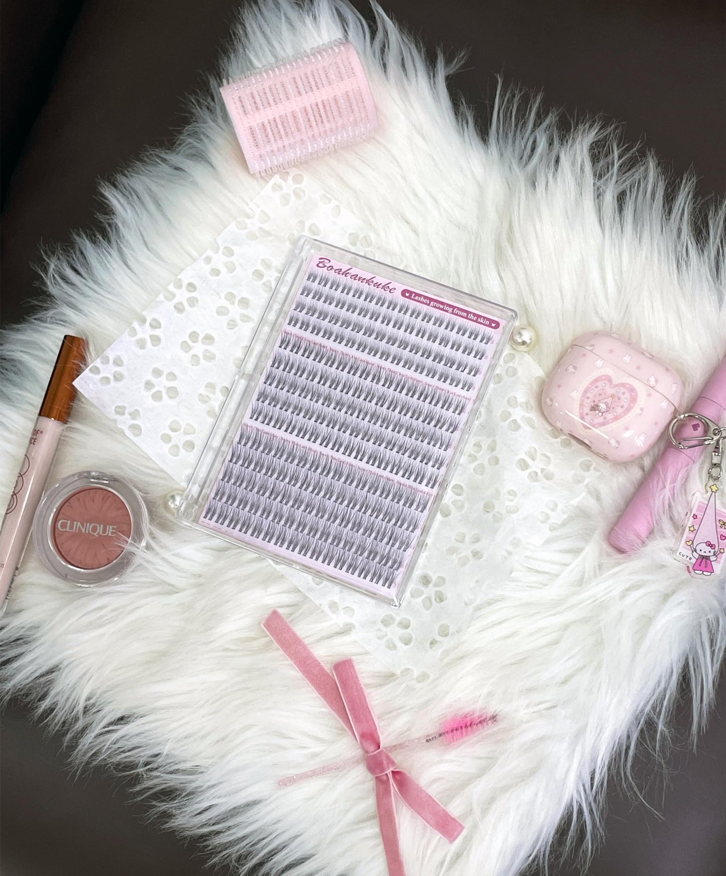 Natural Lash Clusters Wispy Eyelash Clusters Short 10-12-14MM Cluster Eyelash Extensions Clear Band Cluster Lashes 224PCS C Curl Individual Lashes for Clean Girl DIY Pestañas Postizas Naturales