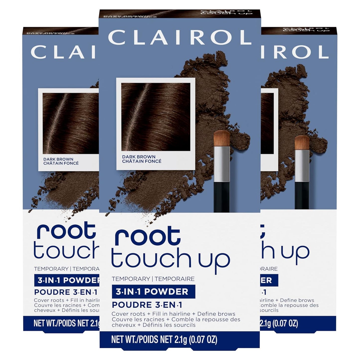 Clairol Root Touch-Up Powder - Black Hair Color | Ammonia Free | Compact with Mirror & Brush | Instant Root Coverage