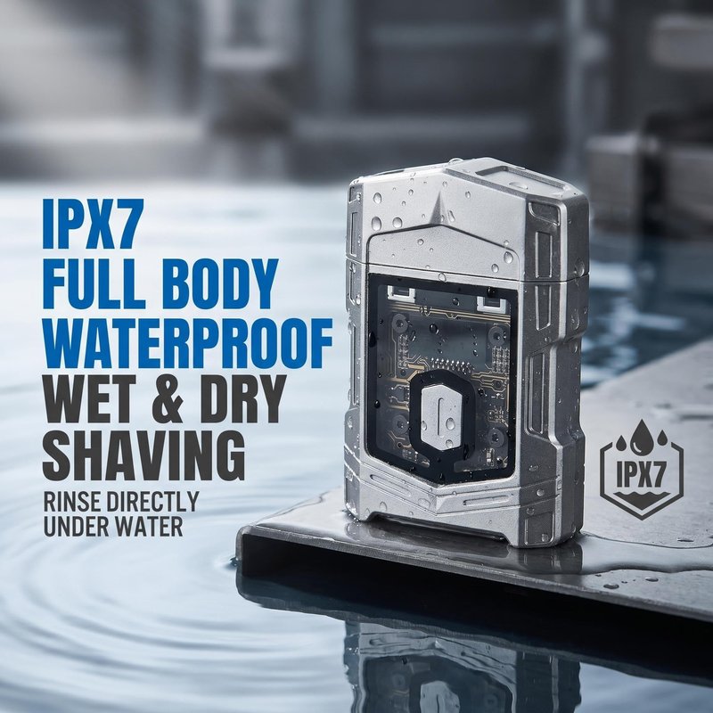 Royalstar Electric Shaver for Men, Wet and Dry Rotary Razor, IPX7 Waterproof USB-C Fast Rechargeable Shaving Razor Portable for Home Travel