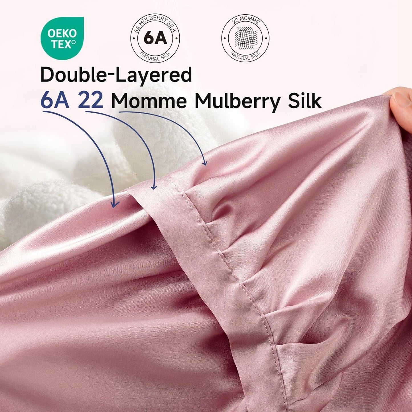 100% Mulberry Silk Bonnet for Women - 22 Momme Double Layer Non-Slip Sleep Cap | Adjustable Hair Wrap