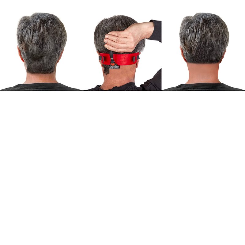 Quality Time Neck Hair Guide Premium, 2 Different Neckline Templates with All 4 Neck Hairline Styles; A Premium Adjustable Stencil/Guard for Haircut, Do It Yourself, Made in USA
