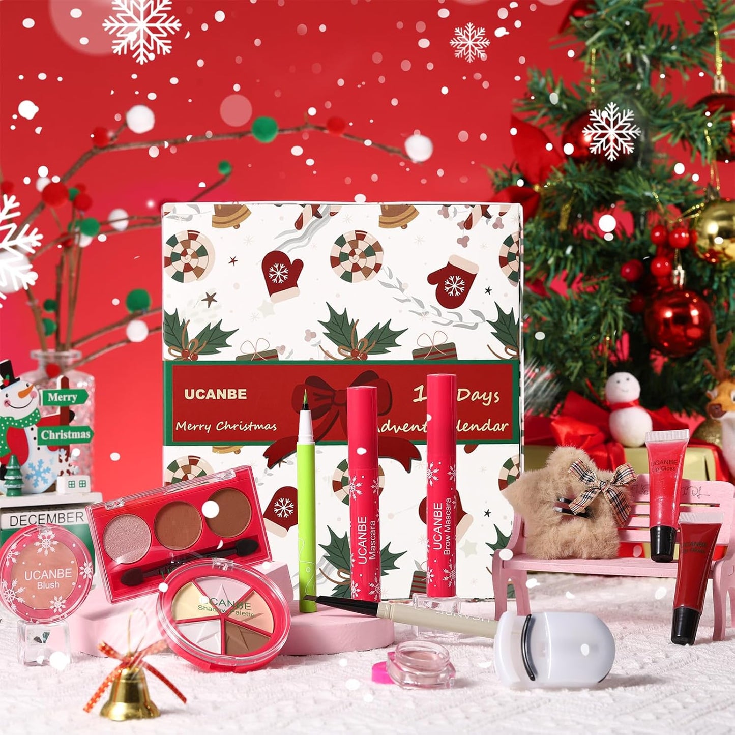Makeup Advent Calendar 2025 - 12 Days of Christmas Countdown | Holiday Gift Set for Teens & Women
