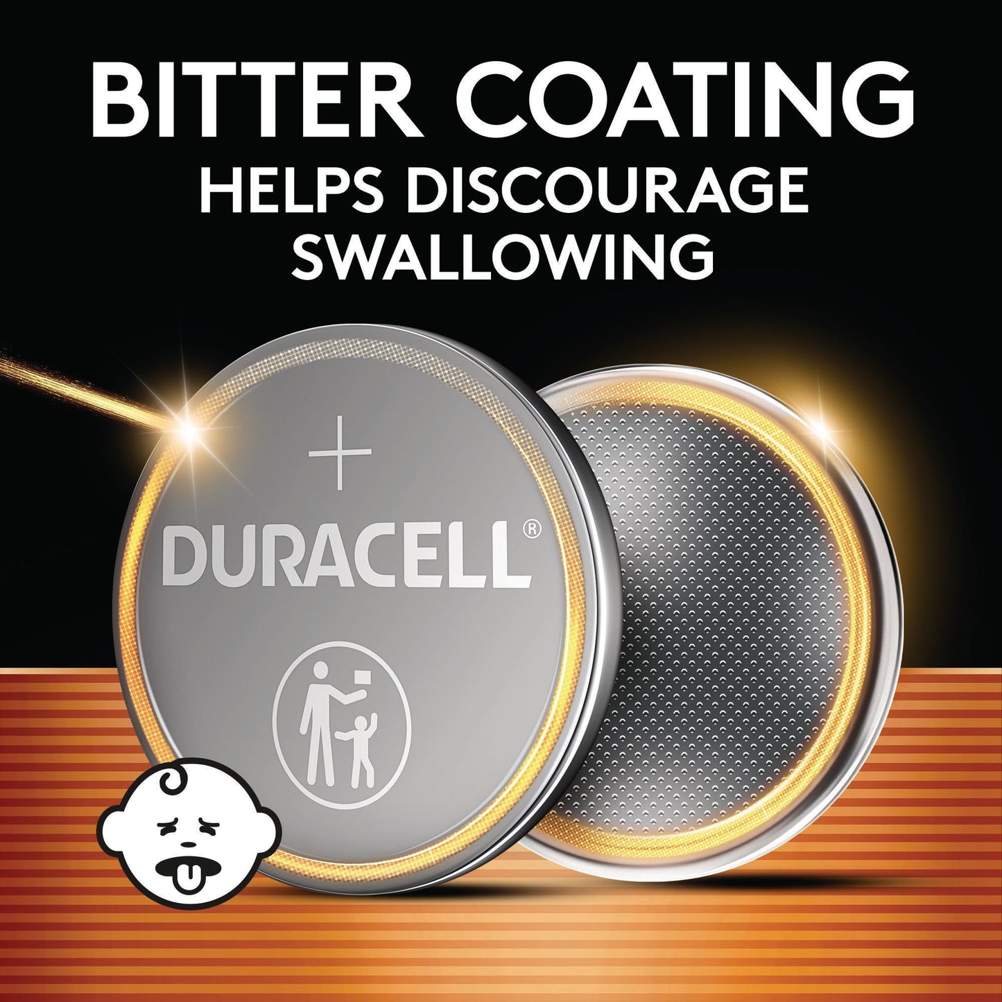 Duracell 2032 Lithium Battery, 4 Count (Pack of 1), Child Safety Features, Compatible with Key Fob, Tea Light Candles and Other Devices, CR2032 Battery