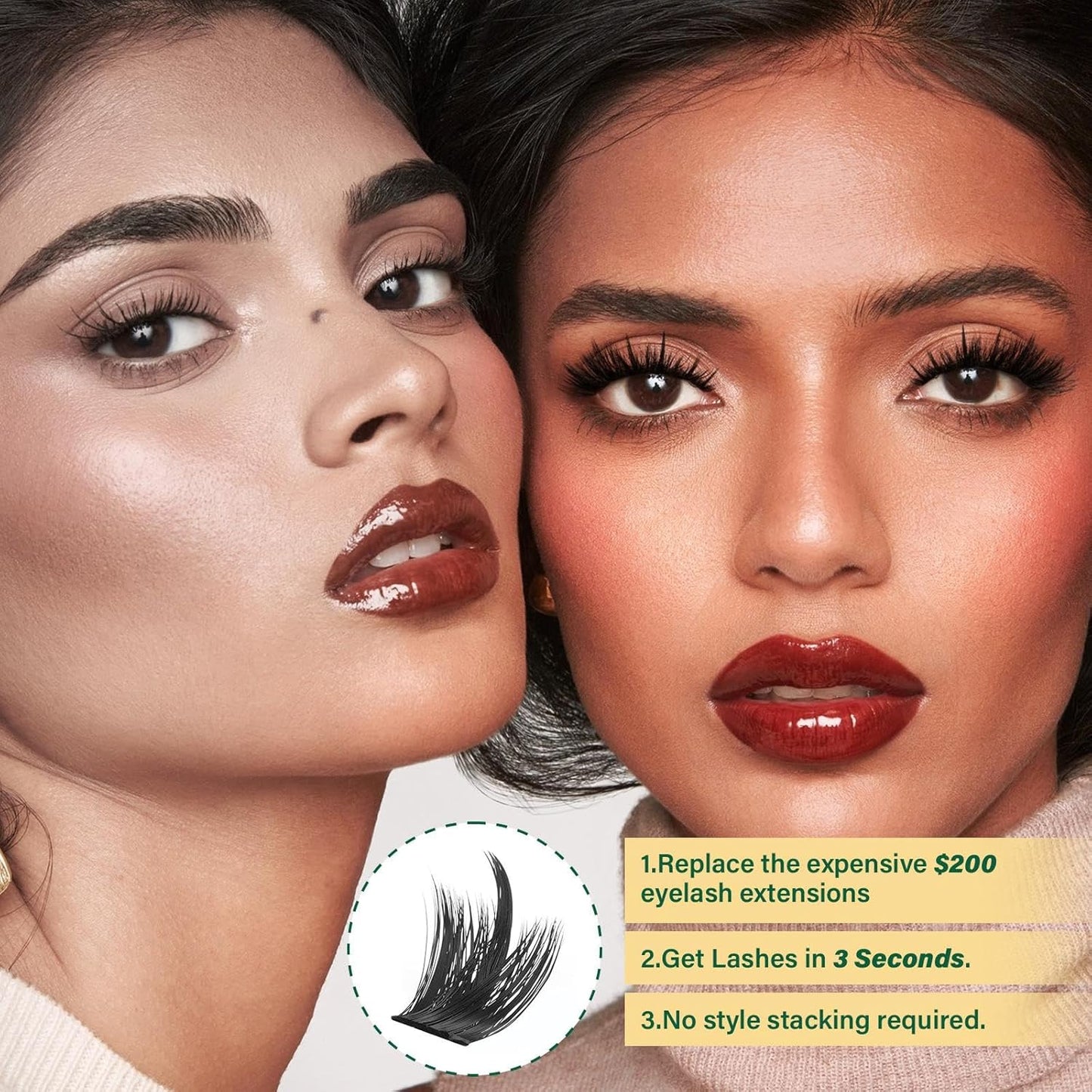 Manga Lash Clusters Kit - 200D Wet Look Anime Lashes | 12-20mm Wispy Fluffy Individual Lashes for Cosplay & Daily Makeup
