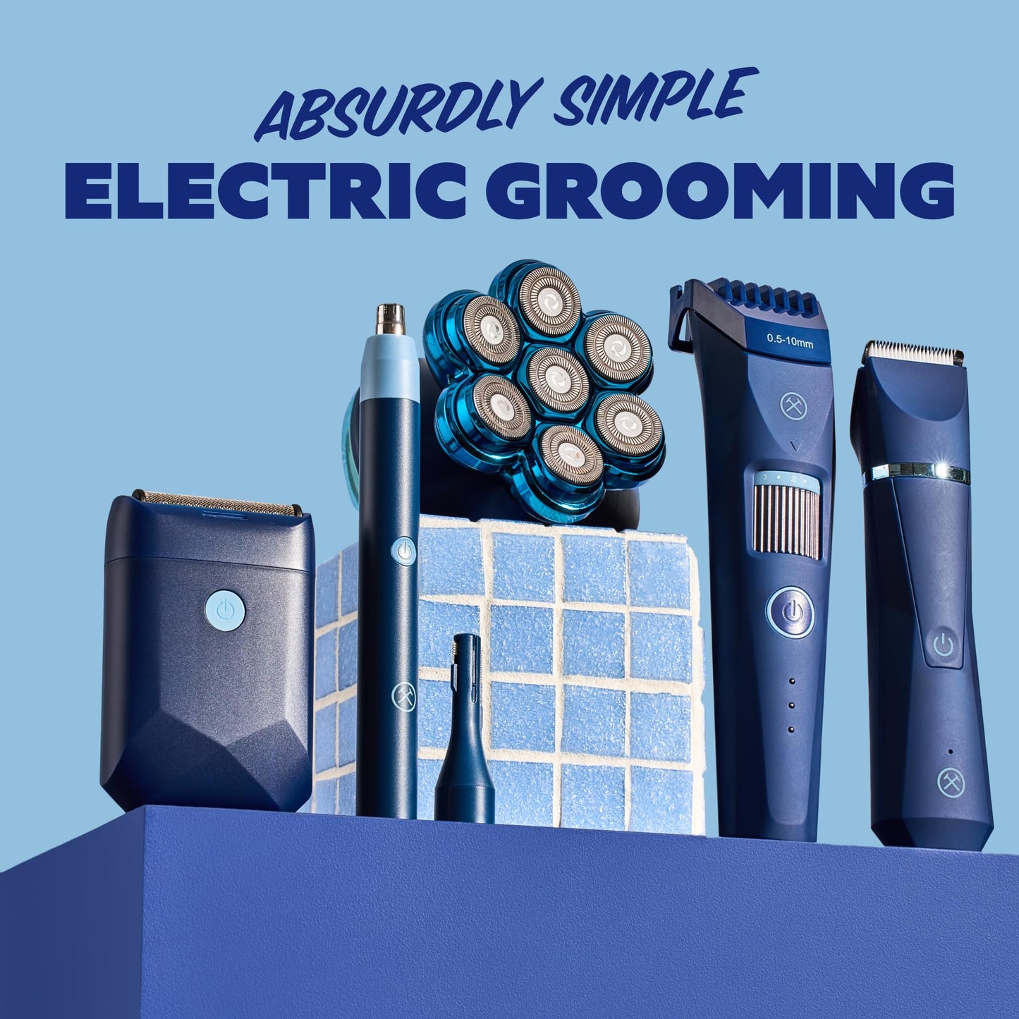 Dollar Shave Club | for Your Body Trimmer | Shower Safe, Ceramic Blades for Smooth Passes, | Body, Genitals, and Private Areas Electric Shaver for Men, IPX7 Waterproof Pubic Hair/Area Shaver