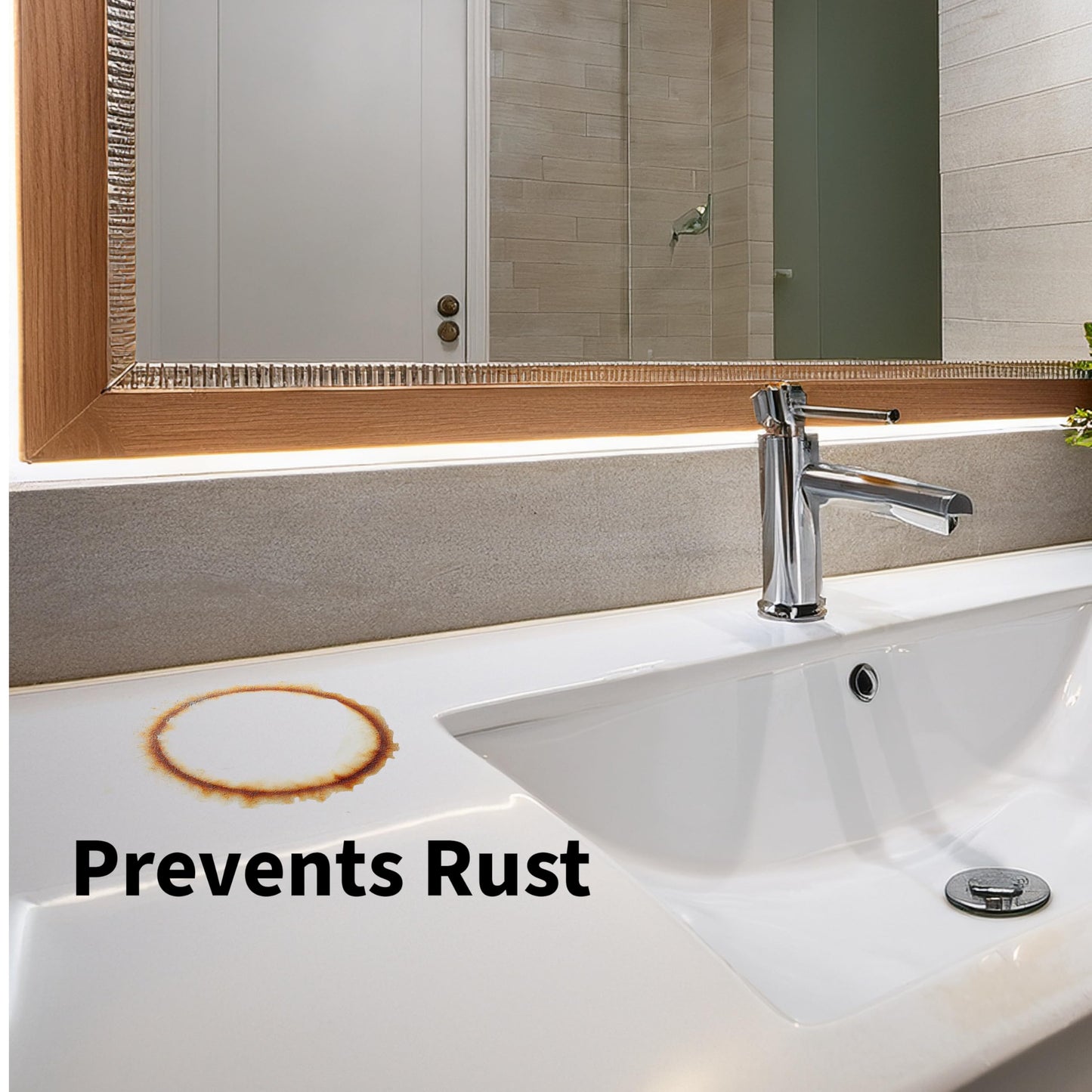 Universal Rust Prevention Coaster for Shaving Cream Cans – Fits 1.4"–2.7" – Stop Rust Rings on Shower Shelves, Tile, Granite, and Sink Surfaces