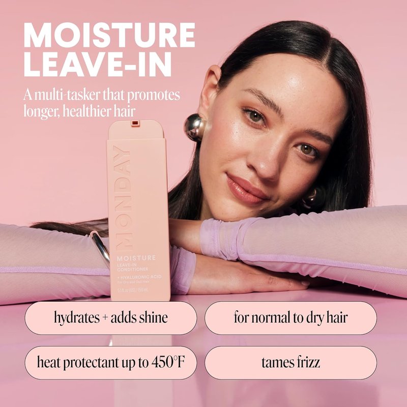 Moisture Leave-In Conditioner with Hyaluronic Acid - Nourishing Jojoba, Almond Oil & Shea Butter for Dry Hair | 150mL