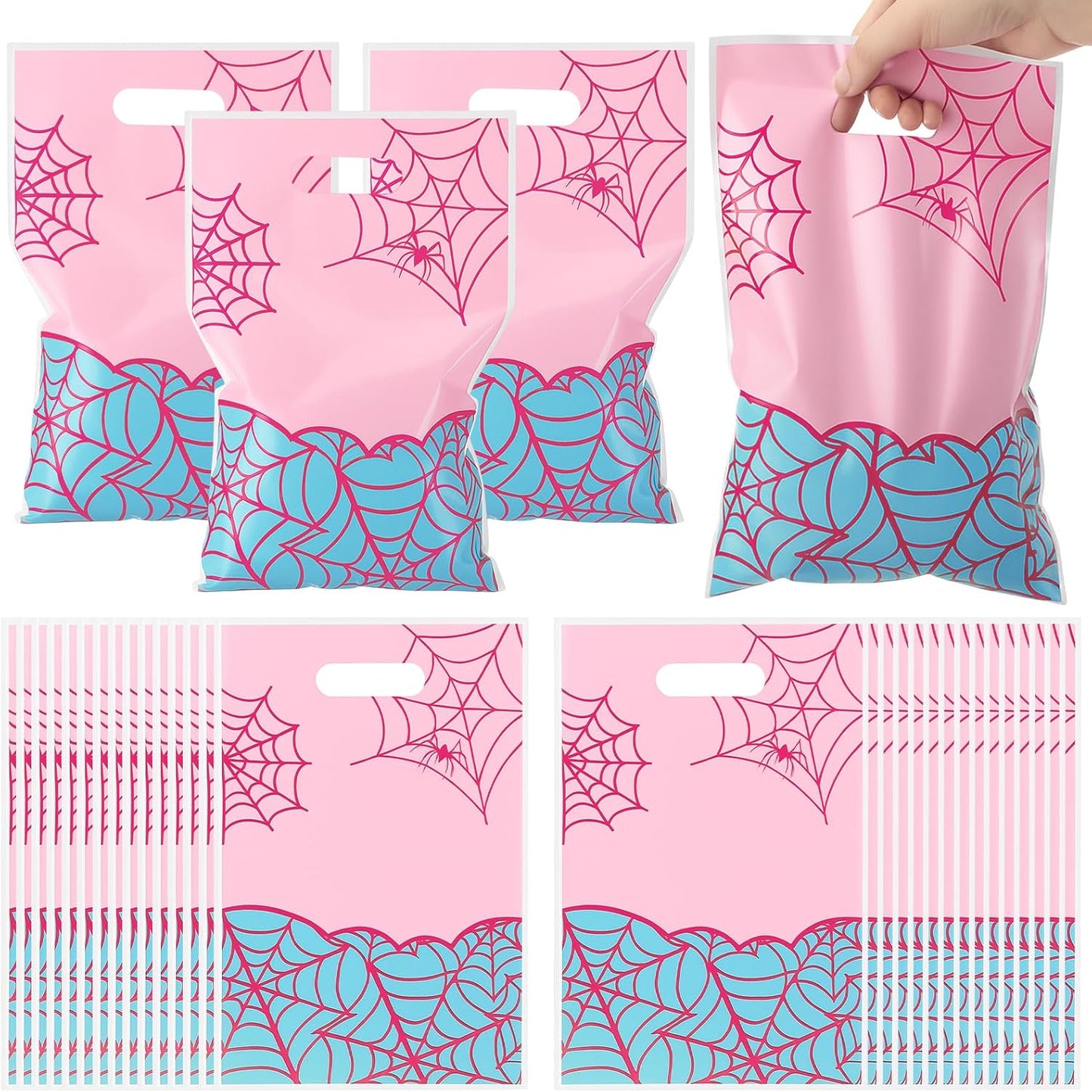 Spider Goodie Bags - 30 Pcs Cartoon Spider Candy Gift Bags | Birthday Party Supplies