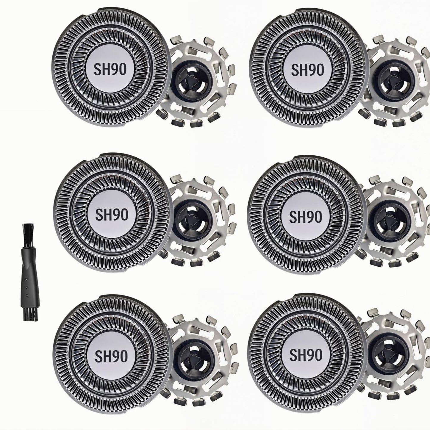 SH90 Replacement Heads Compatible with Philips Norelco Series 9000 Series 8000 S9511 S8950 S9311 Shaving Head Cutter, Upgrade 9000 replacement blades,6 Pieces