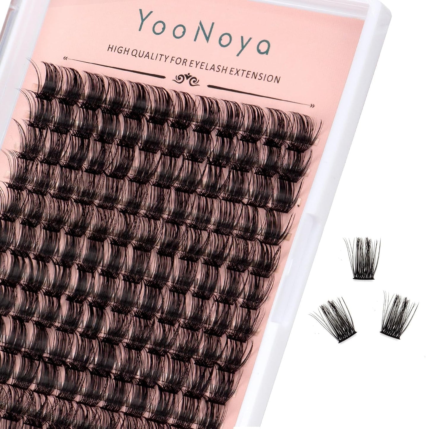 Lash Clusters - 144 PCS Individual 12mm D Curl Eyelash Extensions | Thick, Natural Wispy Reusable Volume Lashes