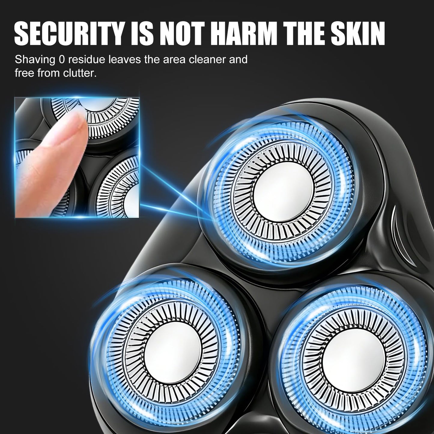 2PACK（Black） Universal Rotary Replacement Shaver Head,Compatible with Remington Shaver Series,for R3,R4,R5,R6,R7,R8,SP-3141 and SP-5161 Foils/Blades