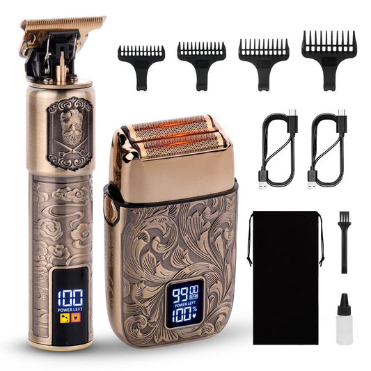 Ufree Foil Shavers Electric Razor for Men, Beard Trimmer Grooming Shaving Kit, Hair Trimmer, Cordless Head Shavers for Bald Men Barber Clippers, Birthday Gifts for Him