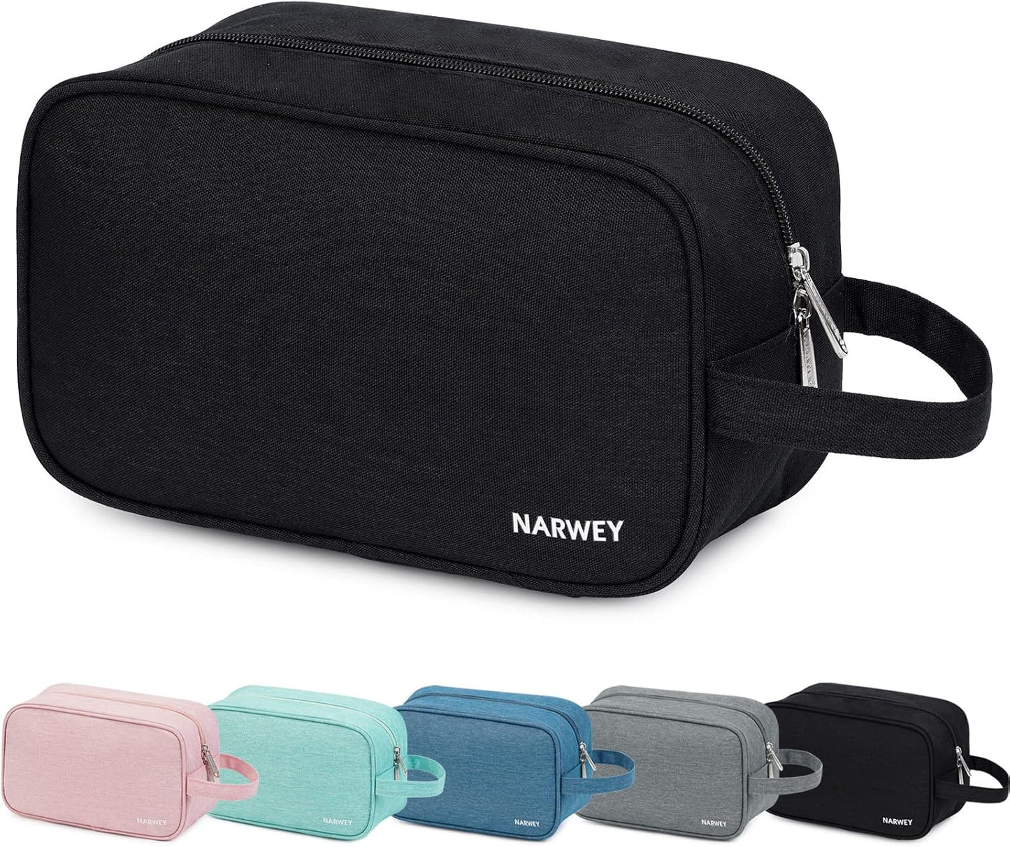 Travel Toiletry Bag for Women - Stylish Dopp Kit with Mint Green Checkerboard Design | Cosmetic & Makeup Organizer