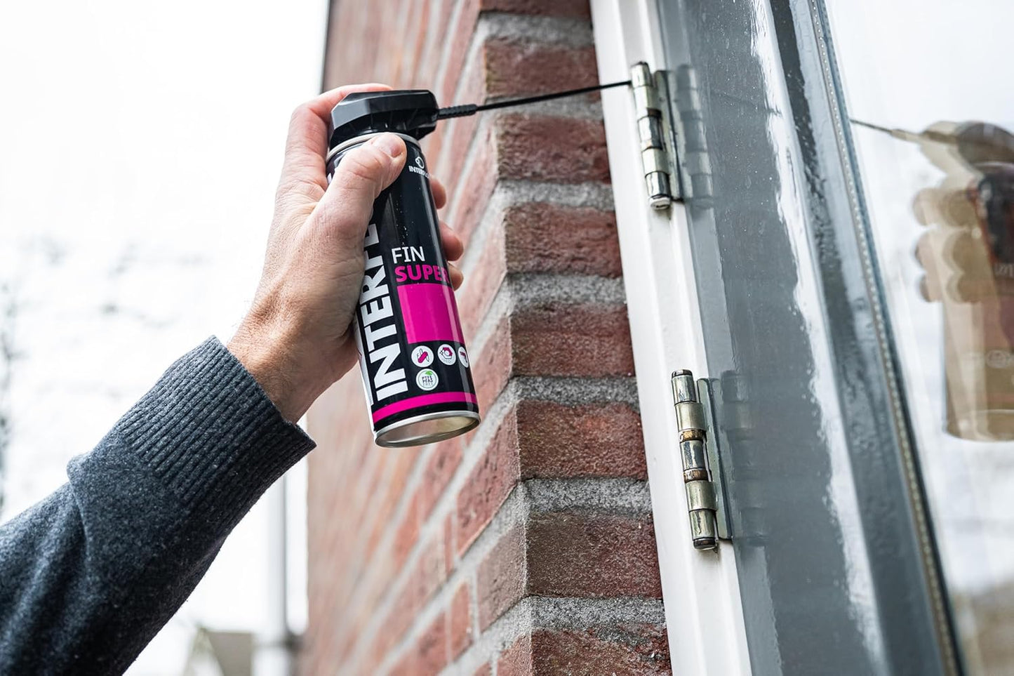 Interflon Fin Super Industrial Oil | Teflon-Free Lubricant Spray for Chains - 300ml Aerosol, Penetrating Dry Film
