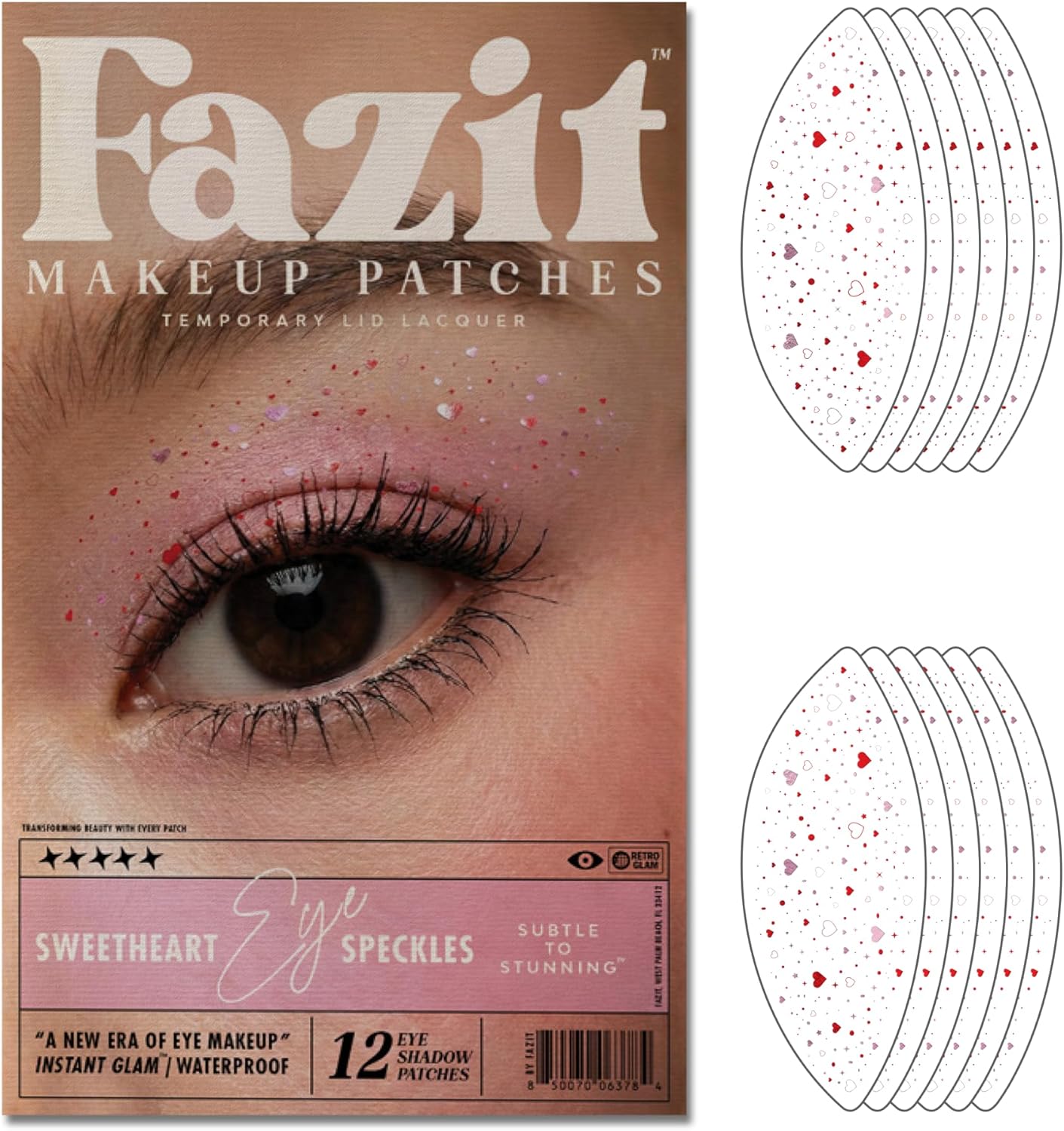 Soccer Face Stickers - Waterproof Glitter Makeup Patches for Game Day Glam | Red, Blue & Silver (6 Pack)