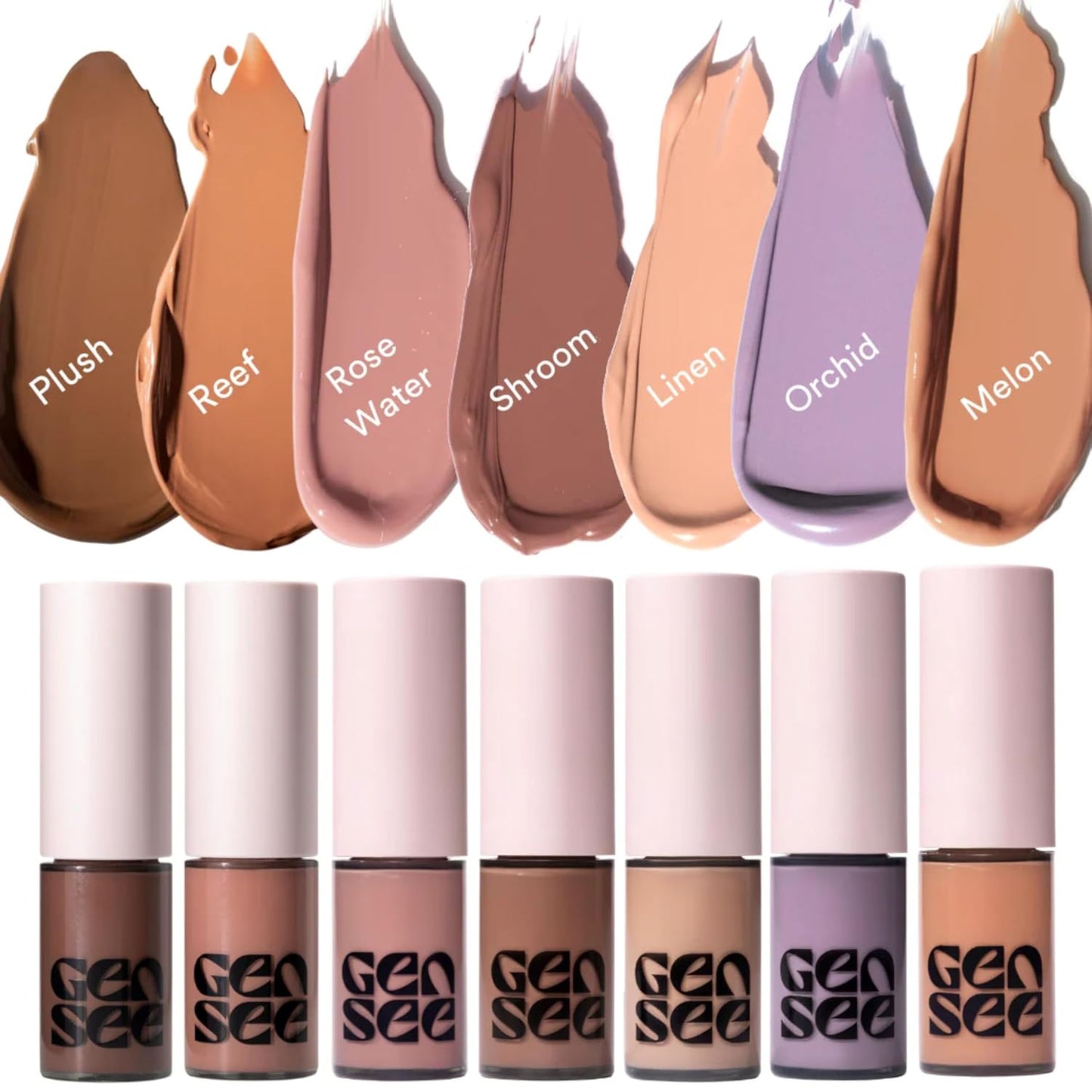 GEN SEE Mixed Media Matte Liquid Eyeshadow - High Pigment, Weightless Long-Lasting Formula | Linen Color, Vegan & Cruelty-Free