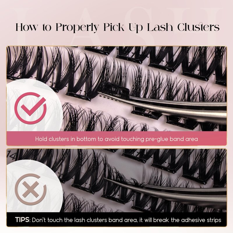 BEFER Self Adhesive Eyelashes Clusters, D Curl 10-16MM Pre Glued Lash Natural Look No Glue No Remover Needed Reusable Lashes Press on Eyelash Clusters Easy for Use DIY at Home(TYB102,Velvet)