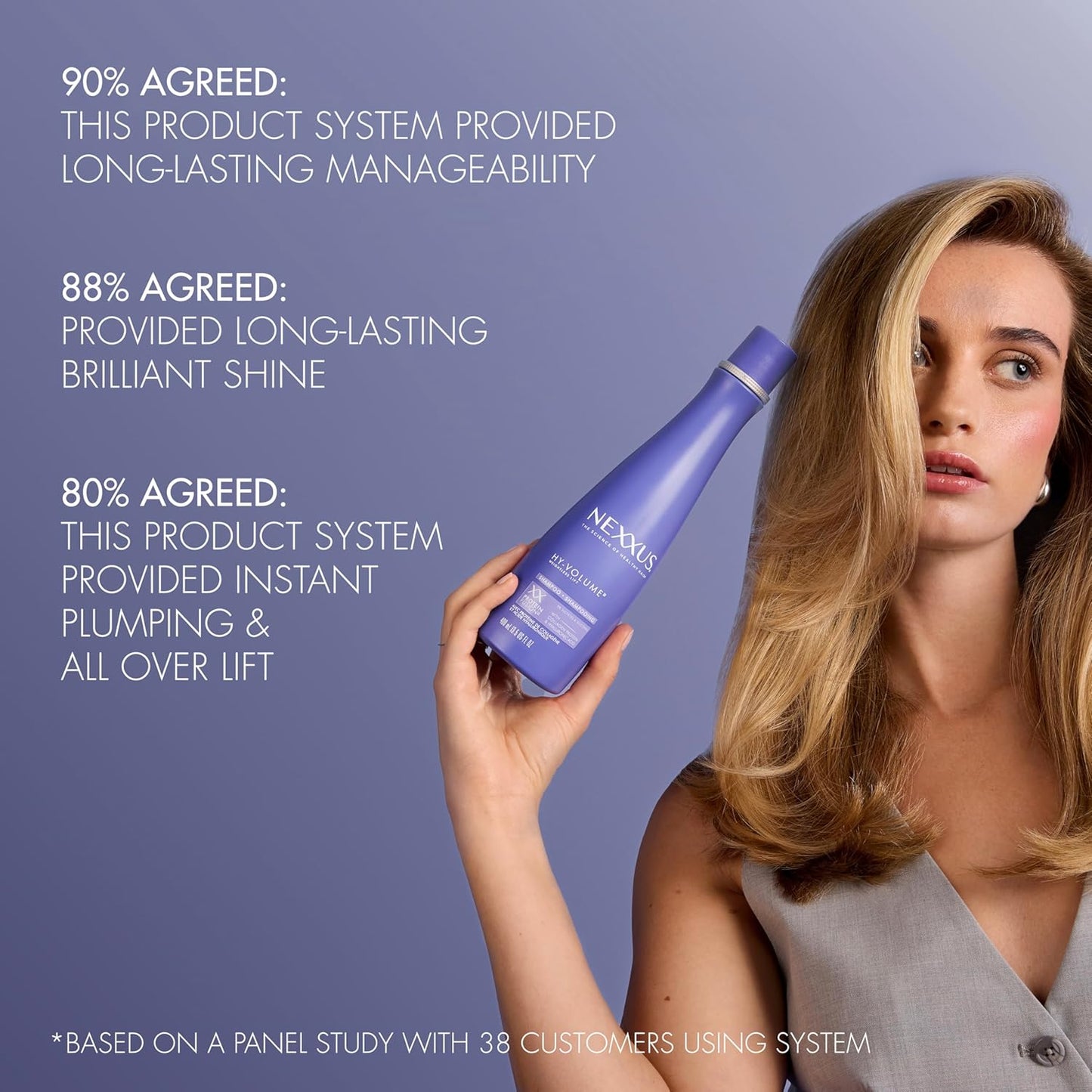 Nexxus HY-VOLUME™ Shampoo - Lift & Volume for Flat Hair | 13.5 oz with Hyaluronic Acid