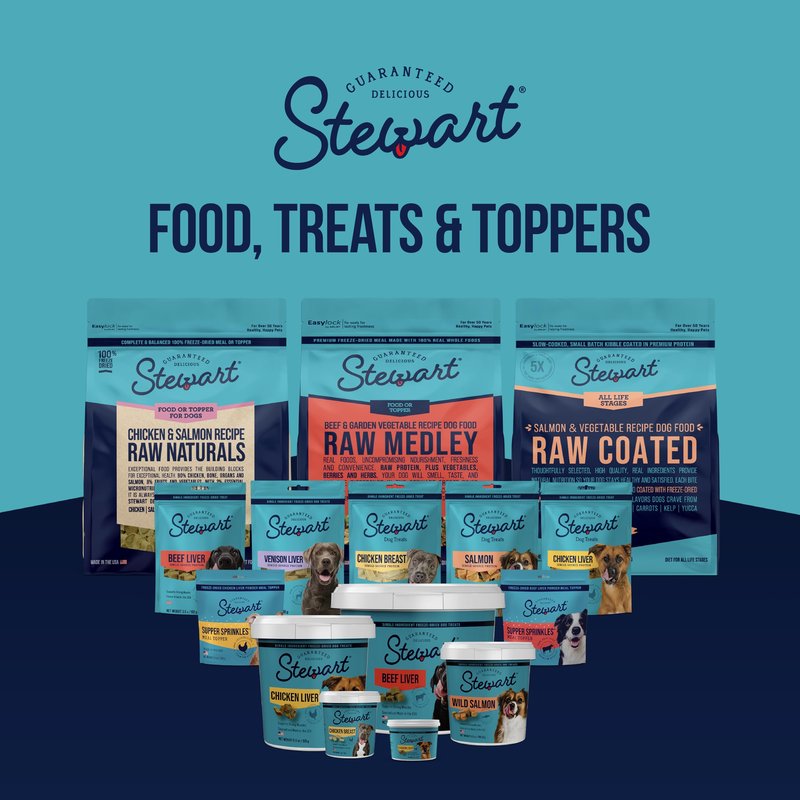 Stewart 100% Beef Liver Dog Treats, 21 oz Tub, ~475 Pieces, Freeze Dried Raw, 50% Protein, Single Ingredient Training Treats or Meal Topper, Grain Free, Gluten Free