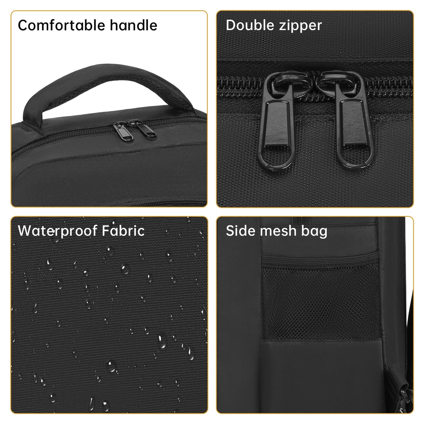 OUUTMEE Barber Supplies Bag, Portable Backpack Bags Organizer for Clippers and Supplies, Travel Hairstylist Clipper Case for Barber Hair Cutting Kits with USB Port