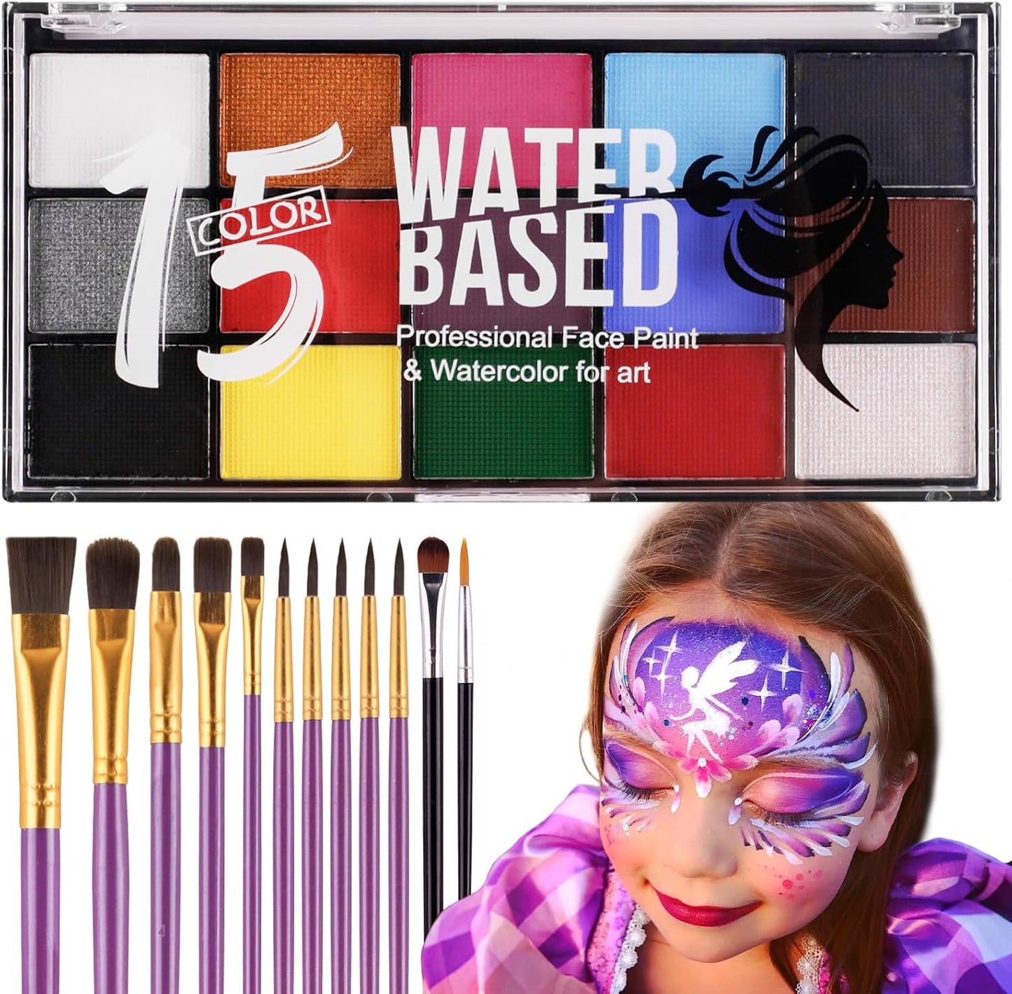 Patriotic Face Paint Kit - Red, White & Blue Stick Makeup for 4th of July | Independence Day Body Paint for Sports Events