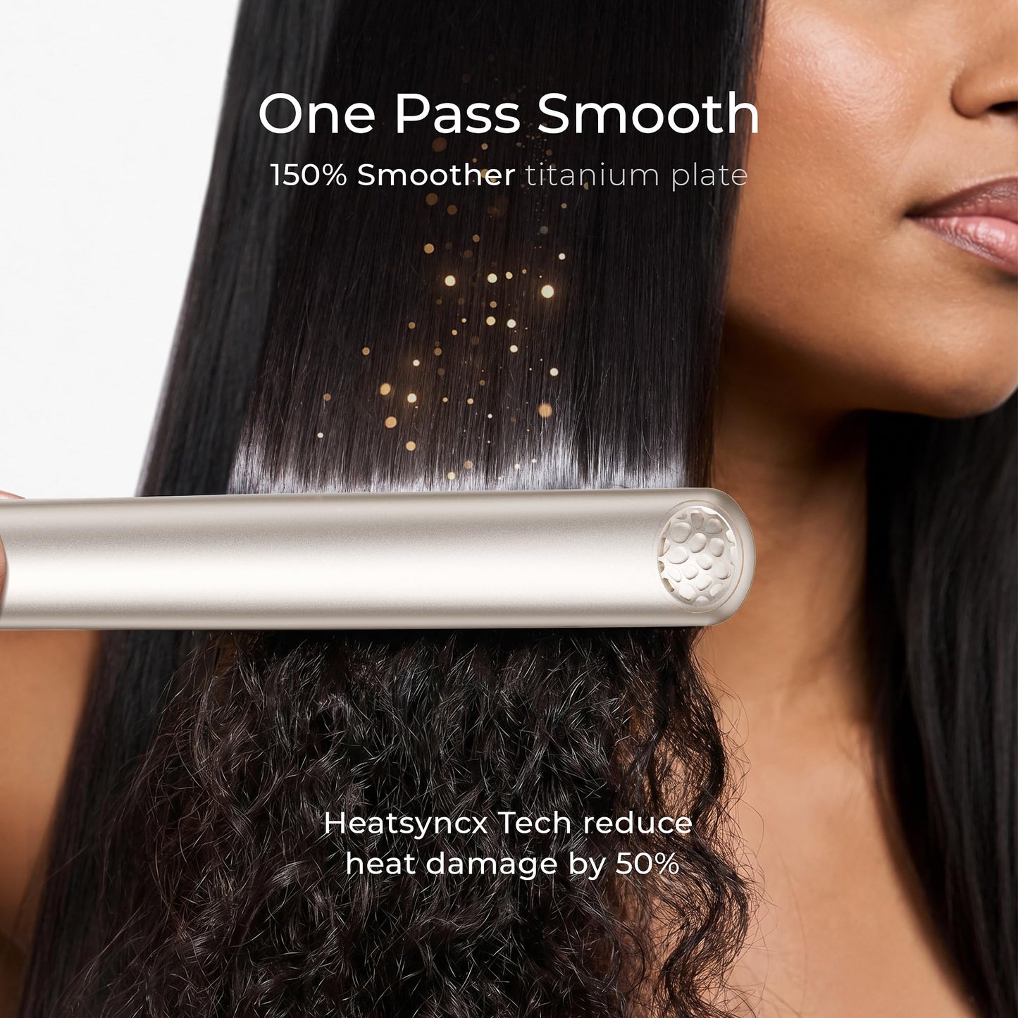 TYMO Flat Iron Hair Straightener - Titanium Hair Straighteners for Women, 1 Inch Professional Travel Flat Iron, Portable Straightener and Curlers with 10s Heat Up, 32 Temp, Dual Voltage & LED Display