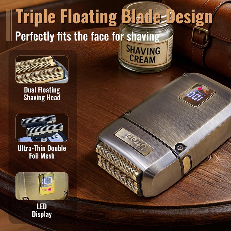 Ufree Beard Trimmer, Hair Clippers Mens Shaver Electric Razor, Hair Trimmer for Men Cordless Barber Clippers and Trimmers Set, Hair Cutting Kit for Men Grooming Gifts