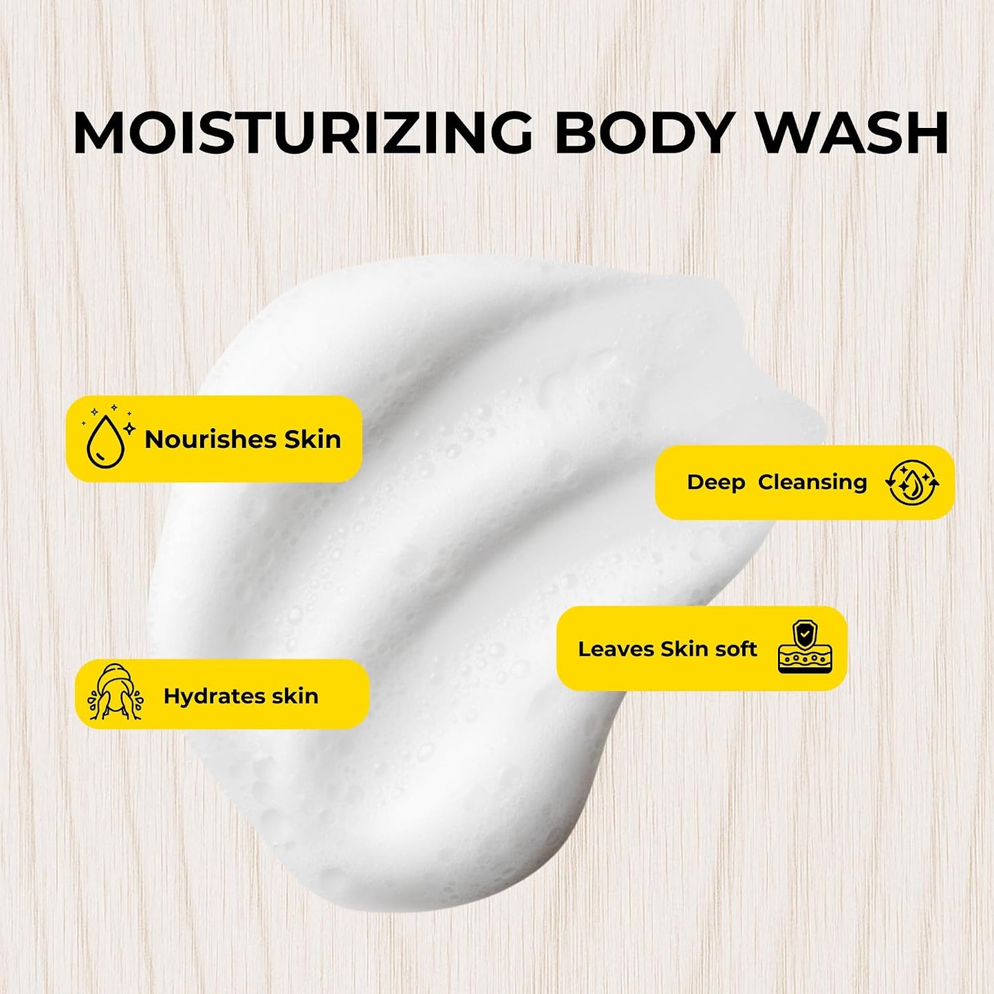 DANI Naturals Sandalwood Vanilla Body Wash - Vegan & Sulfate-Free | Organic Ingredients, 12 fl oz