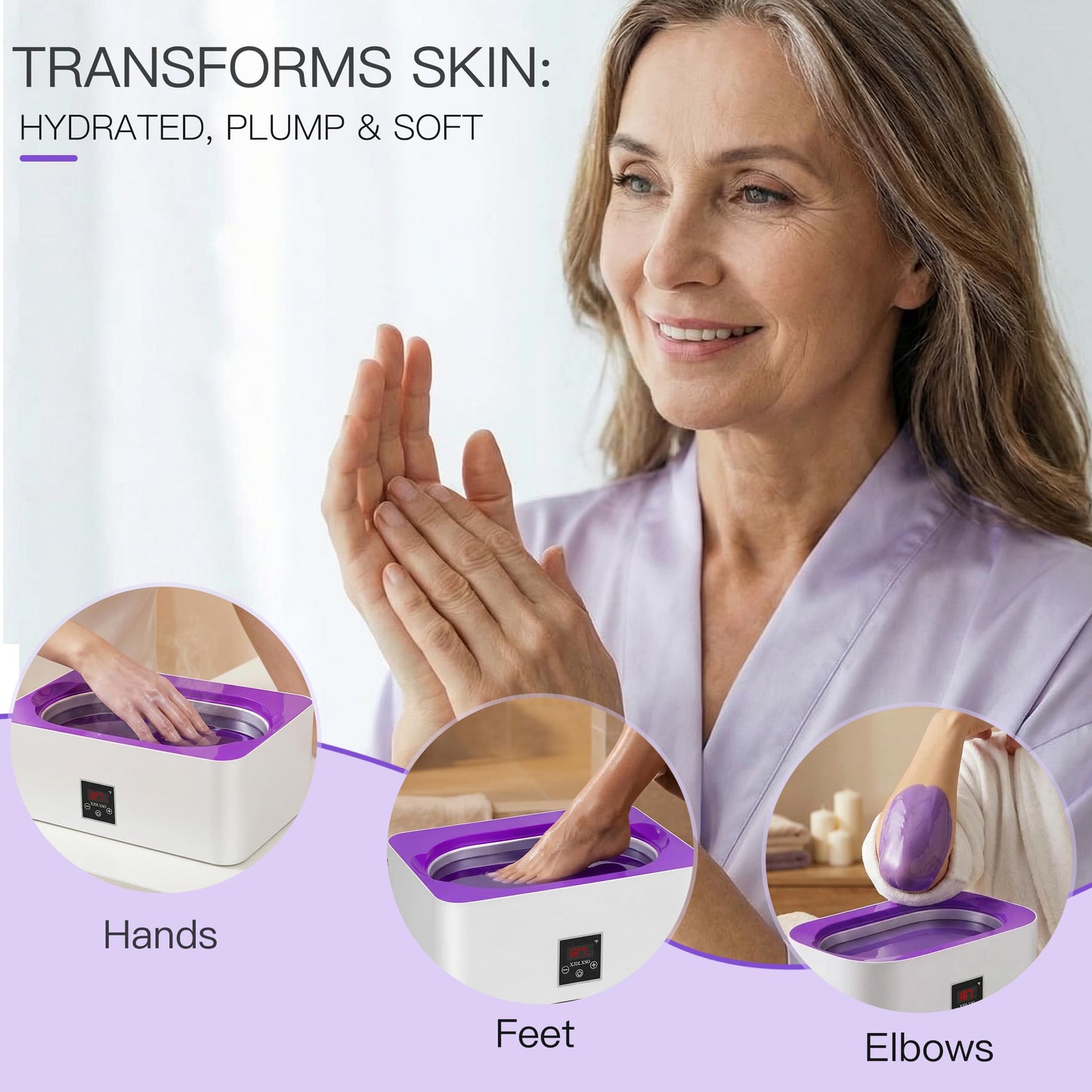 Paraffin Wax Machine for Hand and Feet - 4000ml Large Capacity Wax Warmer Full Kit with Gloves & Booties, Professional Hot Wax Paraffin Machine for Spa