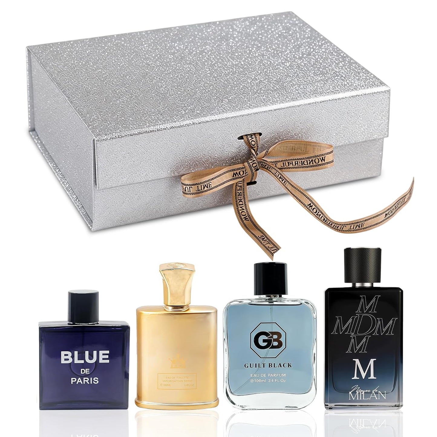 Men's Cologne Gift Set - Luxury Fragrance Collection in Premium Box | Perfect Valentine's Day Gift - 4 x 3.4 FL oz