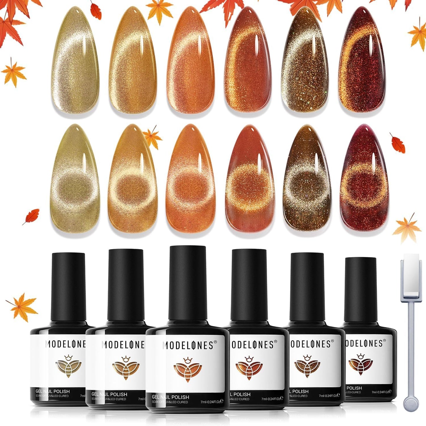 Gel Nail Polish Set - 6 Pastel & Neon Colors for DIY Manicure | Soak Off, LED Compatible