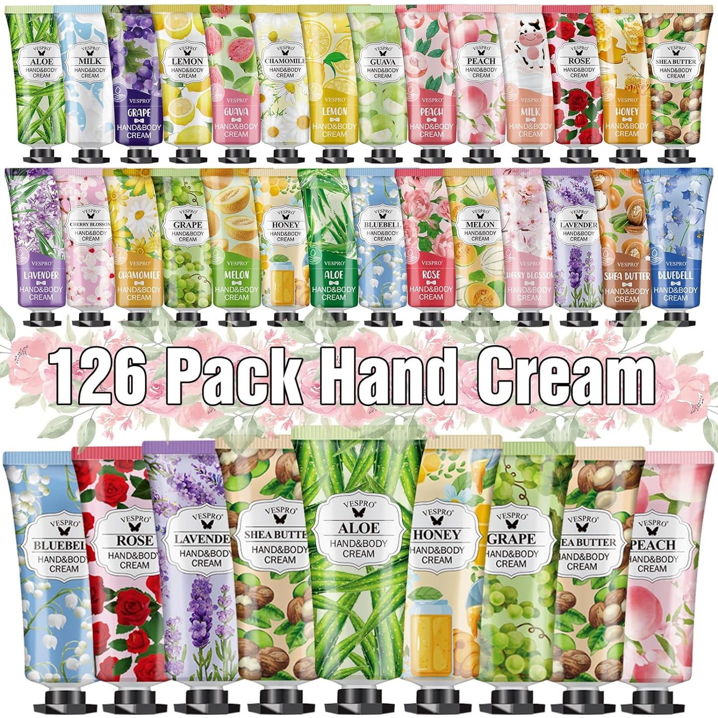 Hand Cream Gift Set - 12 Pack Mini Moisturizing Lotion for Dry Cracked Hands | Perfect Thank You & Teacher Gifts