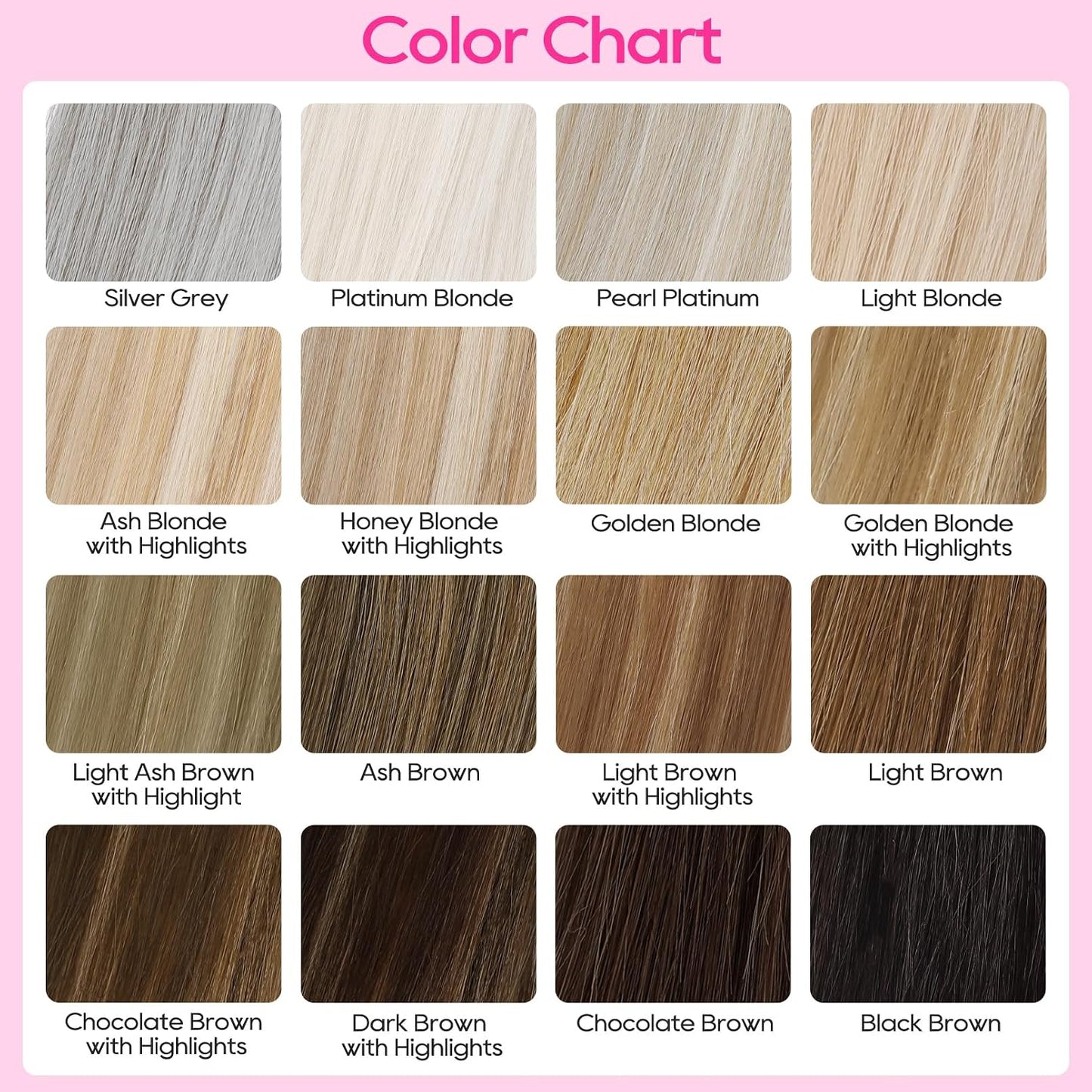 REECHO 12" Invisible Wire Hair Extensions - Thinner Lace Weft, Adjustable Clips | Chocolate Brown with Highlights