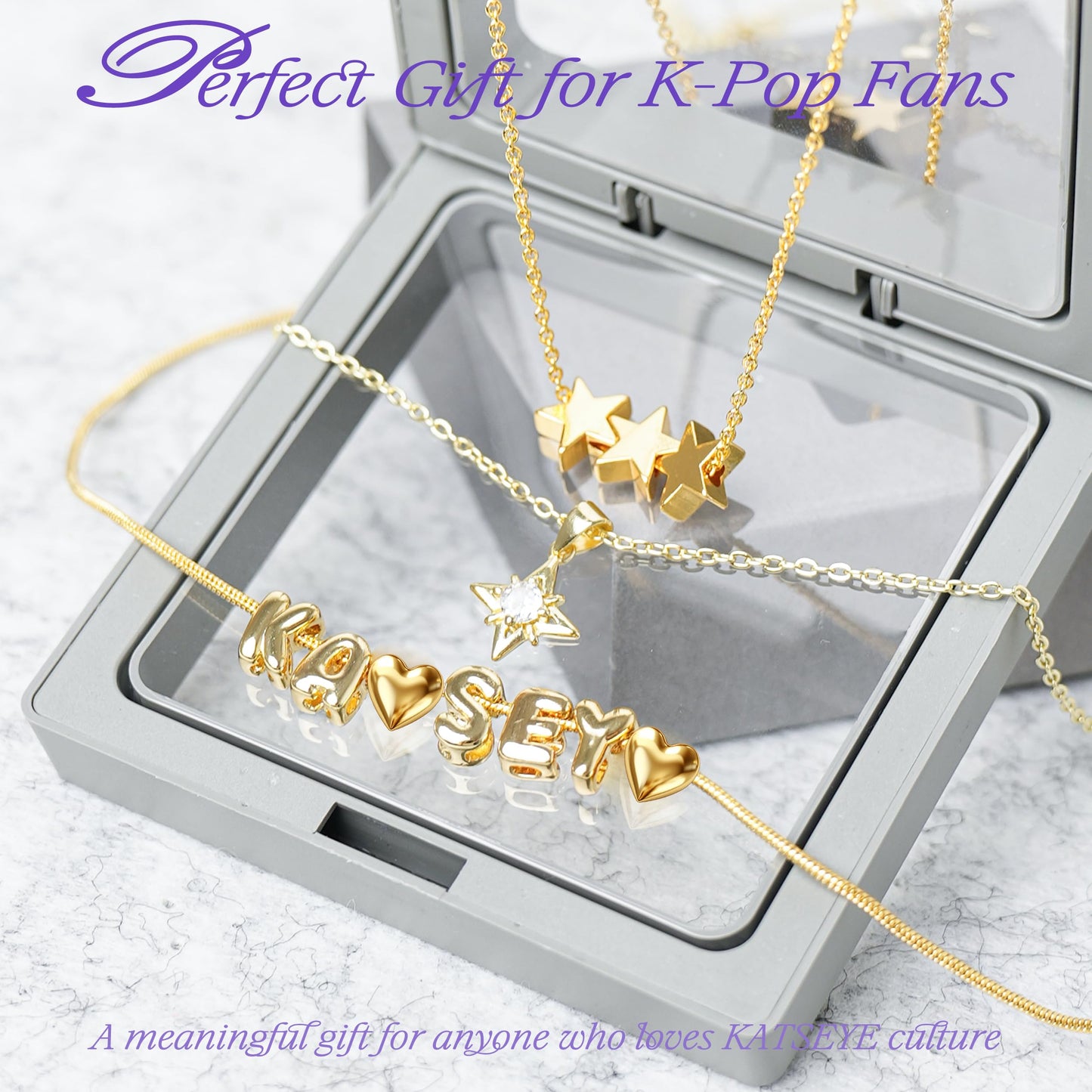 NEOVISTA Layered Necklaces For KATSEYE Merch - 18K Gold-Plated Charms Stackable Gold Necklace for Concert & Everyday Outfit, Adjustable Necklace Jewelry Fan Gift for Women