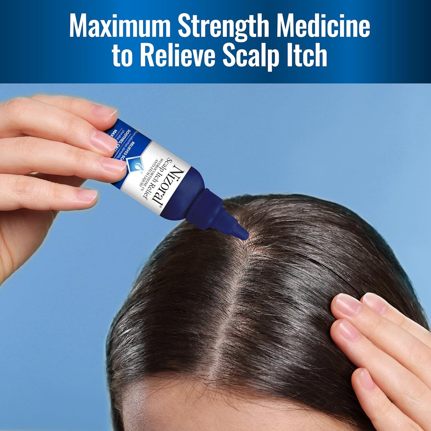 Nizoral Scalp Itch Relief Liquid - Maximum Strength Hydrocortisone 1% | 2 Fl Oz, Soothes & Hydrates Scalp Itch
