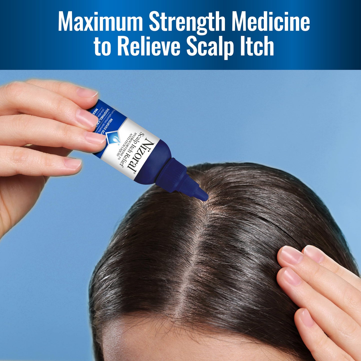 Nizoral Scalp Itch Relief Liquid, Maximum Strength, 2 Fl Oz, Relieves Scalp Itch and Soothes, Calms and Hydrates With Maximum Strength Anti-Itch Medicine (Hydrocortisone 1%)