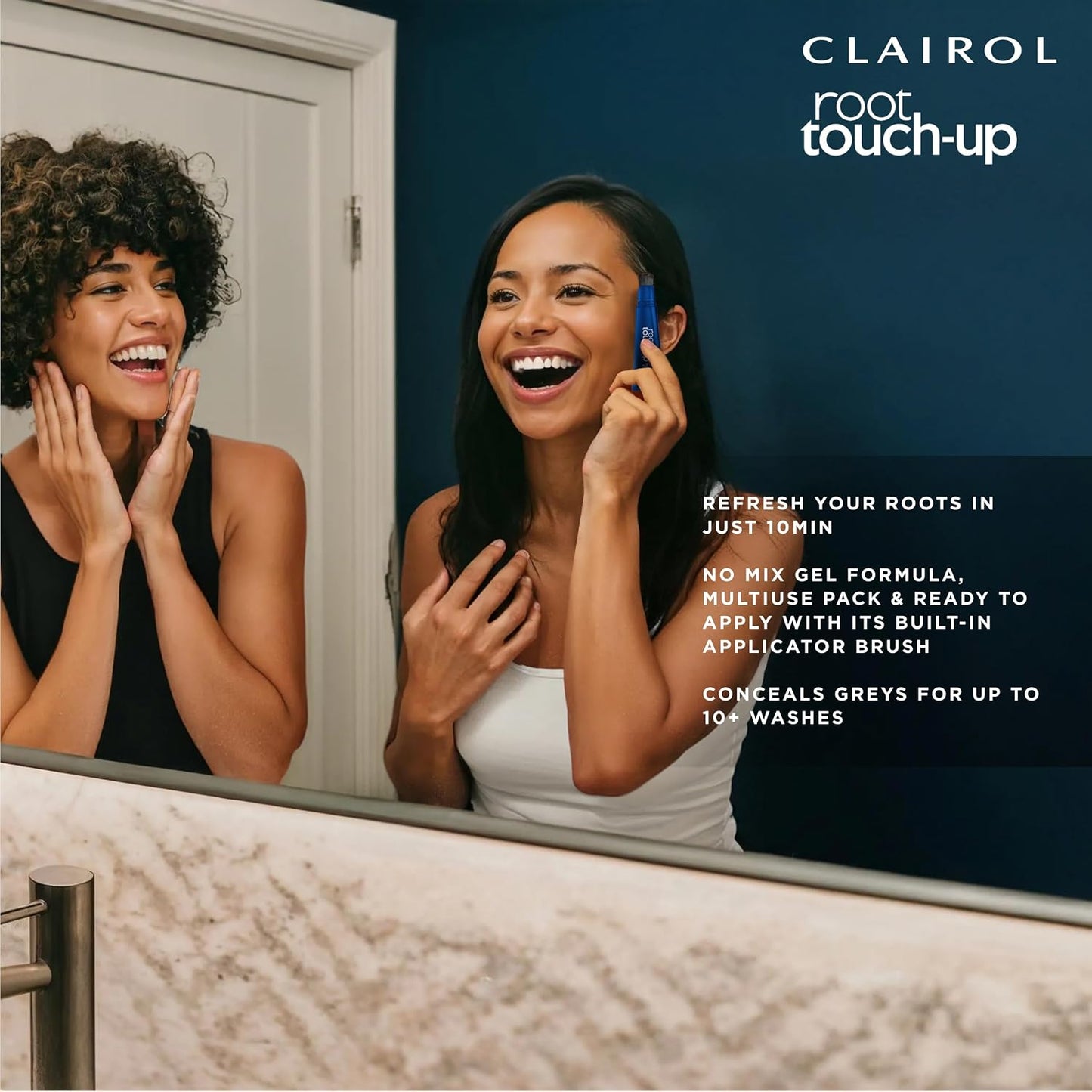 Clairol Root Touch-Up Hair Color Gel - Semi-Permanent Black | Blends Gray Hair | 2 oz